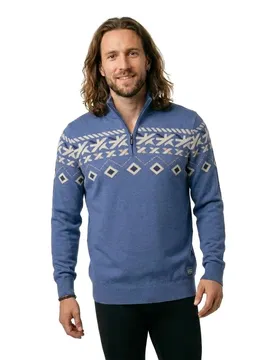 Pull à Demi-zip 26an481 Classic Blue Melange S