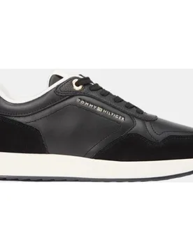 Zapatilla de piel mujer con monograma TH - Tommy Hilfiger - FashionsVida
