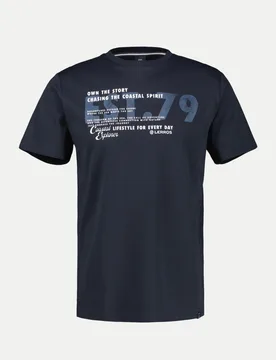 Lerros T-Shirt mit Print Blau L - Lerros - FashionsVida