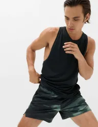 Printed Sports Shorts Dusty Green male