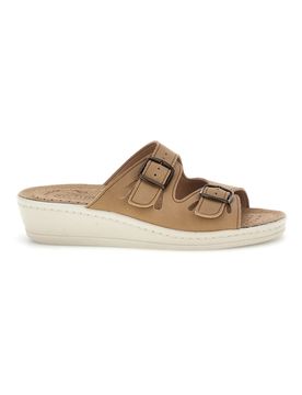 Ciabatte beige con sottopiede in vera pelle e plantare anatomico 90160008CE 37