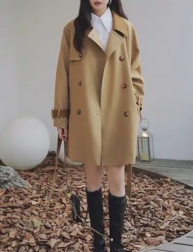 Allingentle Women's Long Coat Khaki Jacket Fashion Double-Breasted Blazer for Casual Office Customize - Aliexpress - FashionsVida