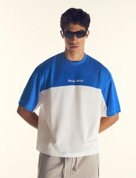 T-Shirt Manches Courtes Mesh Adrián Mills S Bleu