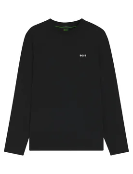 Green Langarmshirt mit Kontrast-Logo Schwarz XL - BOSS - FashionsVida