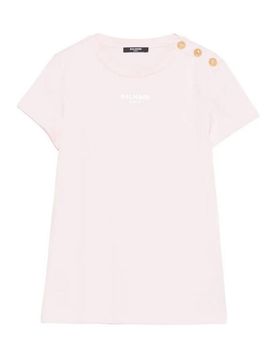 Balmain T-Shirt Con Bottoni