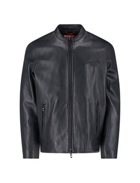 Man's Biker Jacket in Waxed Leather