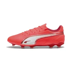 Unisex King Match Fg/ag Football Boots - Red Leather - Size Uk 8