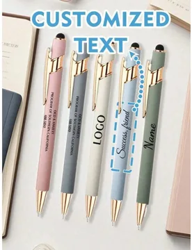 Unidades Bolígrafos de punta de bola personalizables de color neutro mate, diseñados para estudiantes, premios de empresa, regalos festivos, publici - Shein - FashionsVida