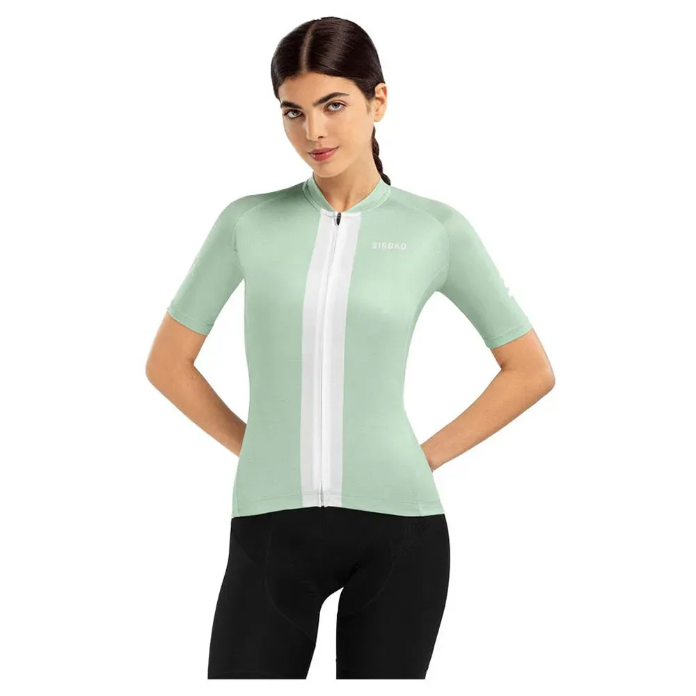 Maglia A Maniche Corte M3 Senda Ash Green / White - Siroko - FashionsVida