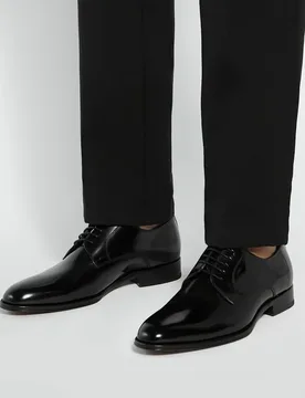 Wide Fit Premium Leather Sole Derby Shoe Black male - Dune london - FashionsVida