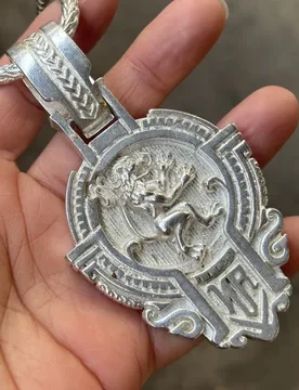 Trendy Handmade Ethnic Lion Head Pendant Necklace, Silver Plated Lucky Charm Neck Jewelry for Men - Aliexpress - FashionsVida
