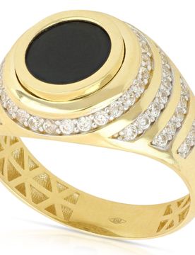 Anello Uomo Oro Bianco Giallo GL102293