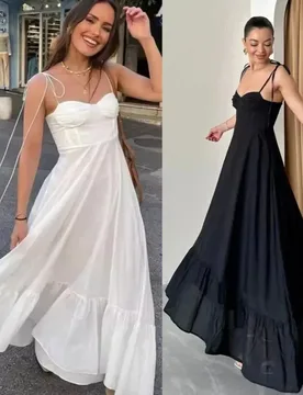 Beach Pleated Ruffle Hem Sling Women Dress Chic Solid Tube Sleeveless Backless A-line Long Dresses Summer Sexy Lace Up Lady Robe - Aliexpress - FashionsVida