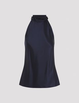 Chilton Stretch Silk Charmeuse Top