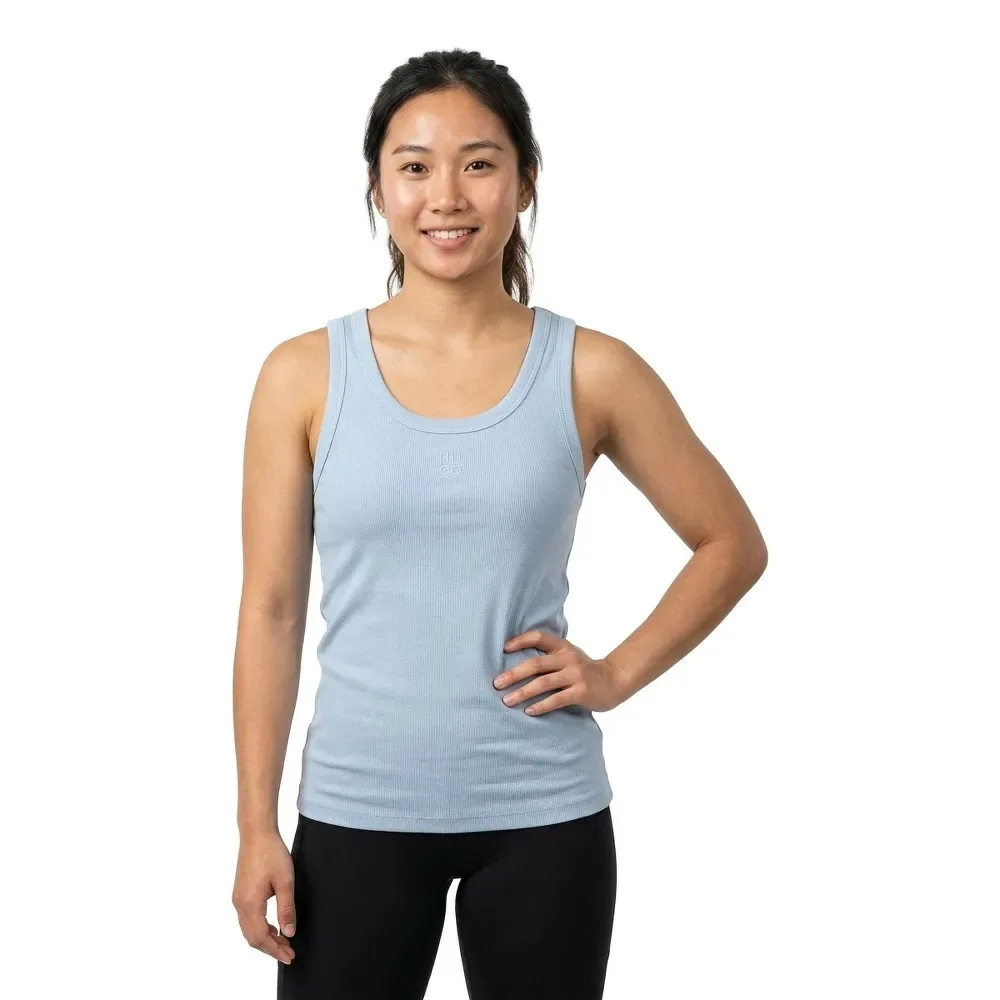 Hugo Maglietta Senza Maniche Datamia 10258222 Open Blue S - Hugo Boss - FashionsVida