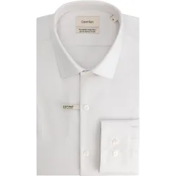 Camisa de hombre de vestir slim lisa con cuello stretch