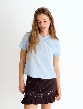 Brownie - Blusa de mujer con lazos - Brownie - FashionsVida