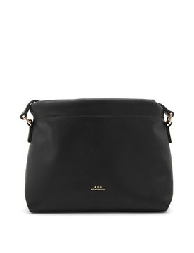 Borsa a tracolla in ecopelle nera