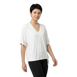 Maglietta A Maniche Corte Cupro V-neck Whisper White L