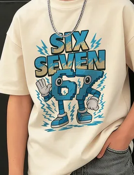 Camiseta de manga corta de cuello redondo con estampado informal para niños preadolescentes, top de verano - Shein - FashionsVida