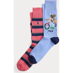 Pack de 2 pares de calcetines de hombre cortos estampados