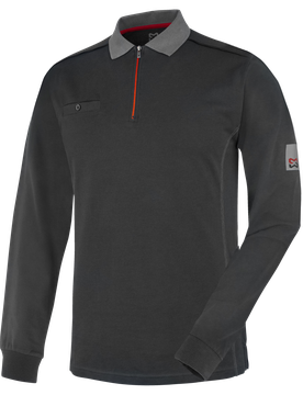 Polo de travail à manches longues Stretch X anthracite Gris foncé S
