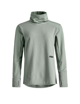 Sweat fonctionnel en polaire côtelé olive L