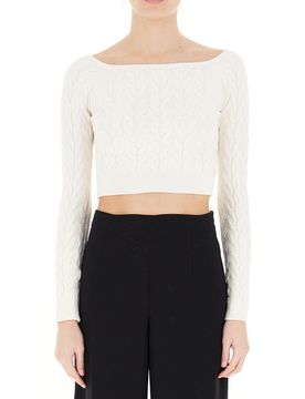 VICOLO Maglia cropped BIANCO UNI