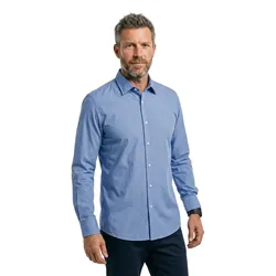 Camicia A Maniche Lunghe The Hendrik Slim Fit Deep Wave / White M