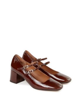 Babies à talons en cuir