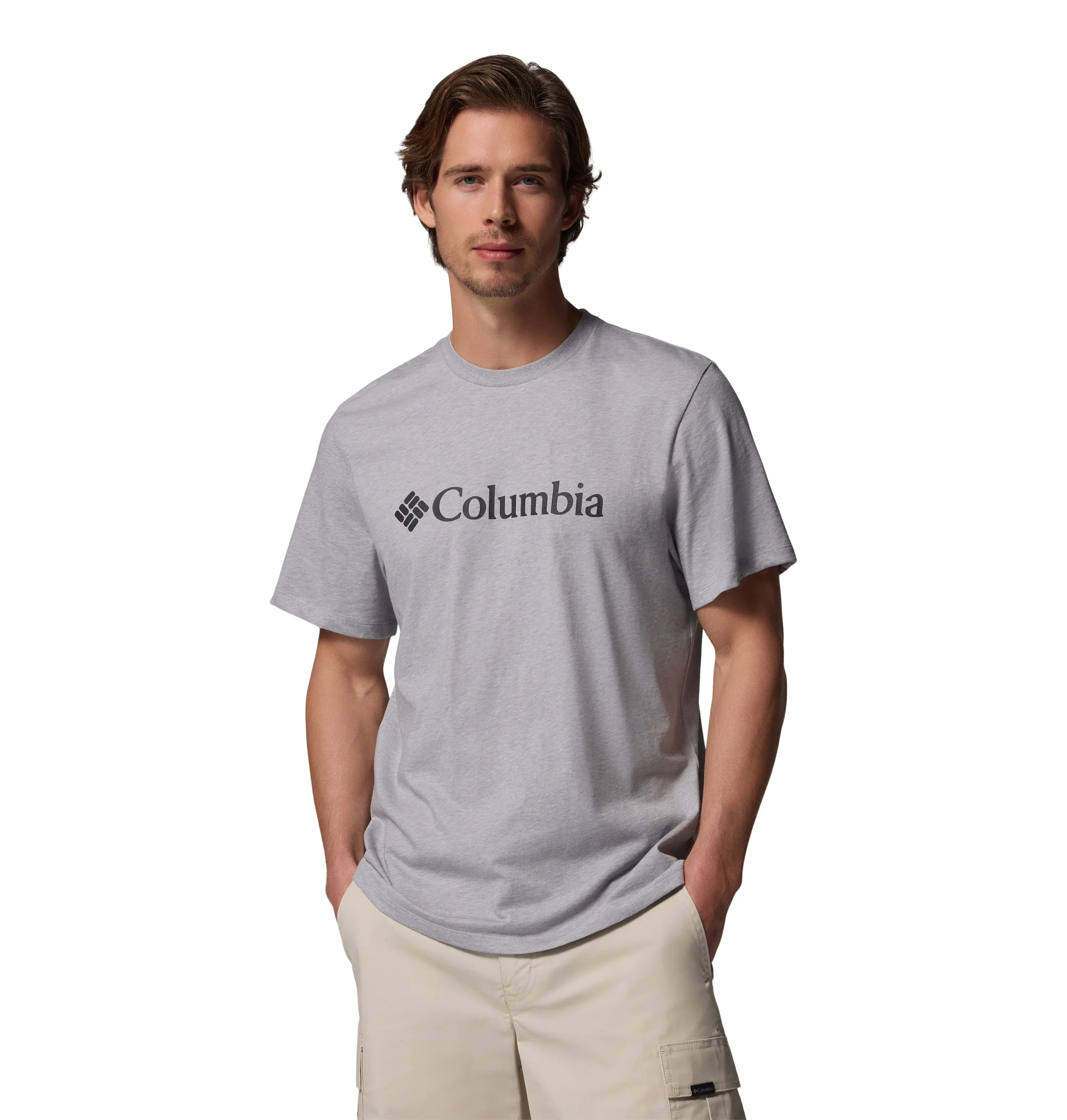 CSC Basic Logo Herren T-Shirt, grau M - Columbia - FashionsVida