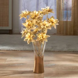 LED-Christsternzweige goldfarben 2er-Set