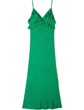 Vestido largo de jacquard con tirantes - sandro - FashionsVida