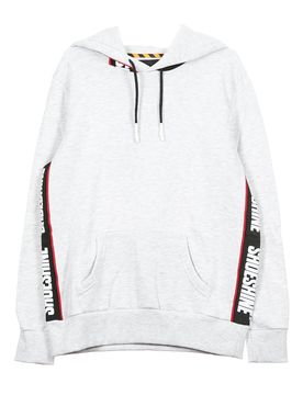 Felpa Cappuccio Uomo Band Inserts Hoodie Light Heather