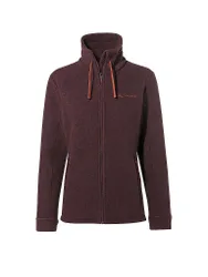 Giacca in pile da donna Skomer rosso scuro 44