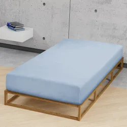 Feinjersey-Spannbetttuch eisblau, 1x 180x200 cm - 200x200 cm