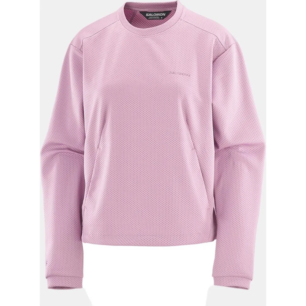 Sudadera de cuello caja para mujer MOTOMESH CREWNECK W - Salomon - FashionsVida