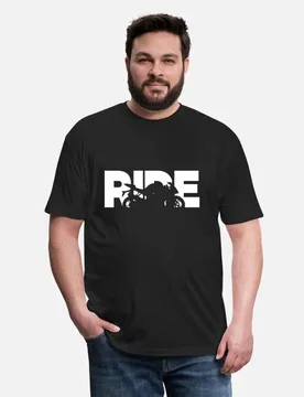 Ride Motorcycle Silhouette Retro Cafe Racer Gift T-Shirt for Racing bikers 100% cotton printed Graphic clothes All size Tee - Aliexpress - FashionsVida