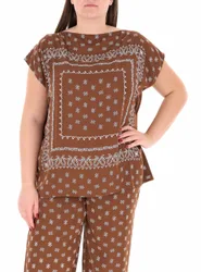 Blusa in viscosa MARRONE M