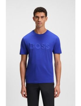 Para hombre. 50548411 Camiseta de punto de algodón con logo en 3D (XL), Casual, Manga corta