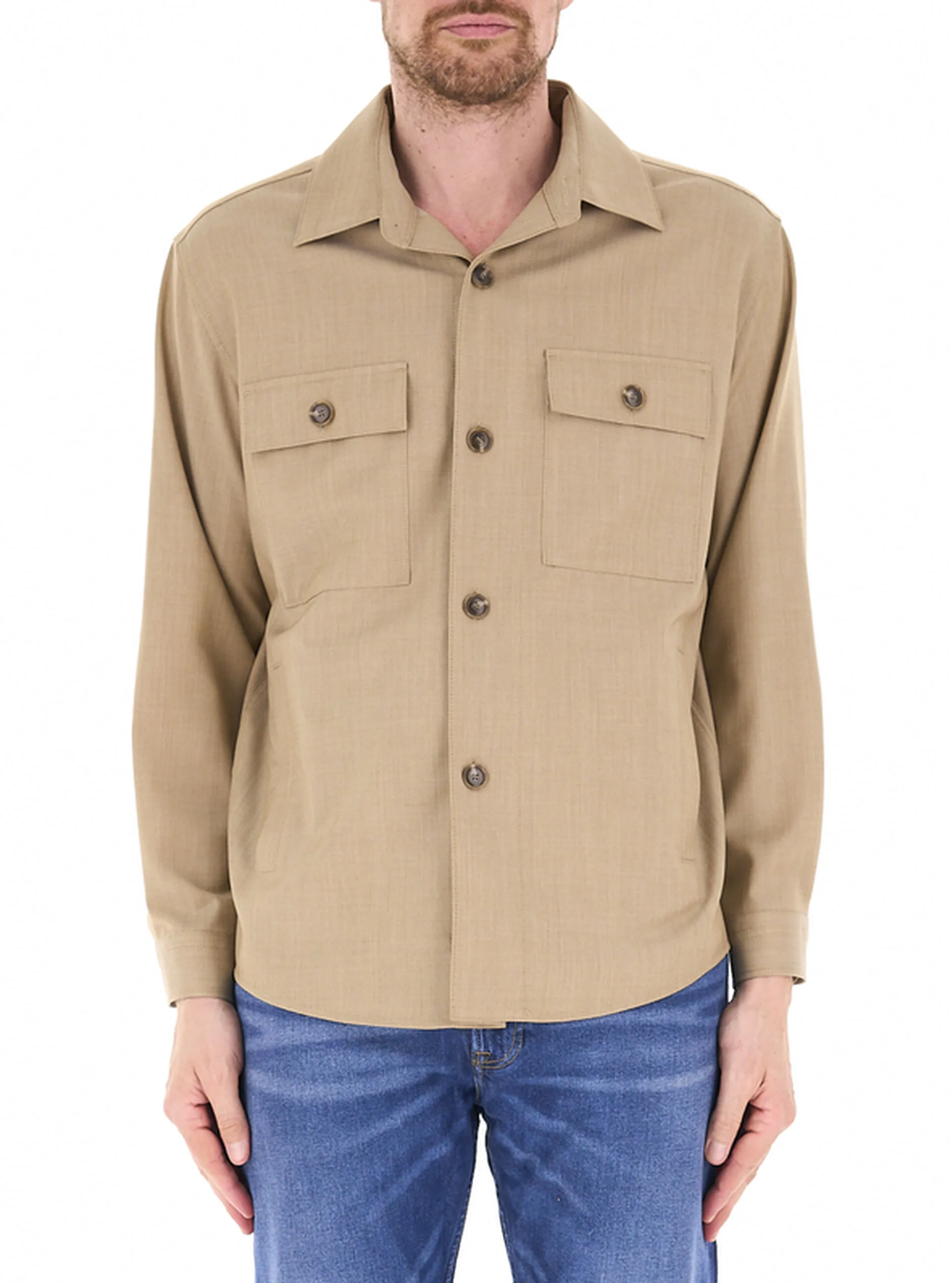 Camicia in lana BOSS BEIGE 52 - Hugo Boss - FashionsVida