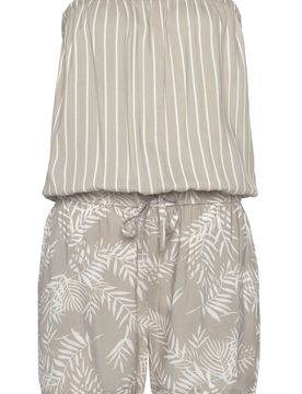 LASCANA Jumpsuit gris / blanco