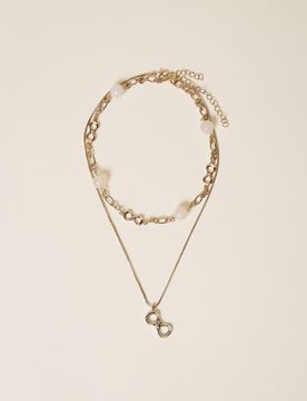 Collier double tour avec logo