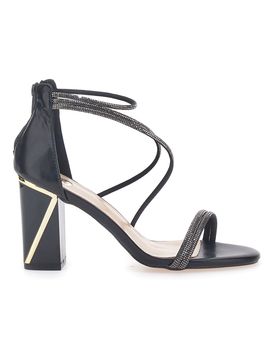 Sandali neri con tacco e strass 237 39