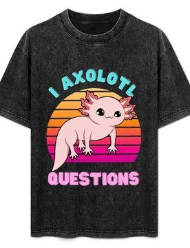 I AXOLOTL QUESTIONS T-Shirt Casual Daily Outfit T-Shirt - Aliexpress - FashionsVida