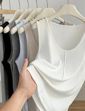 Lyocell Wool Blend U Neck Vest Slim Sleeveless Innerwear Soft Breathable Elastic Skin Friendly Light Daily Basic Casual Wear Sty - Aliexpress - FashionsVida