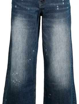 Rock Jeans - Heavy Washed Wide Leg Denim - W27L30 bis W31L30 - für Damen - Größe W28L30 - blau - Frauen - female - Rock Rebel by EMP - FashionsVida