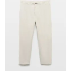 Pantalón de hombre en tejido de lino y algodón