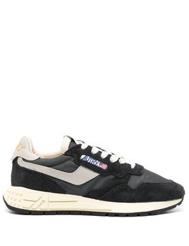 Women's Nylon & Suede Insert Sneakers with Aged Lace Detail
