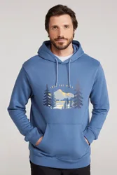 Into The Wild Mens Hoodie - Blue - Blue - Size: 4XL